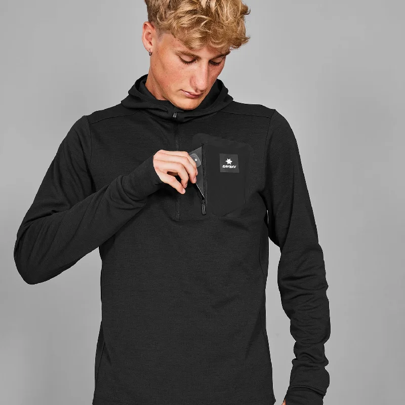 men's hoodie sweatshirt -Pace Half Zip Hoodie