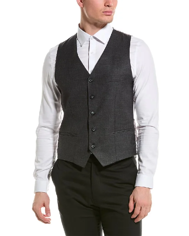 men's zippered waistcoats -Paisley & Gray Eaton Slim 5-Button Vest