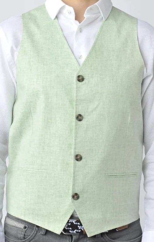 men's vest for evening wear -Pale Green Vest