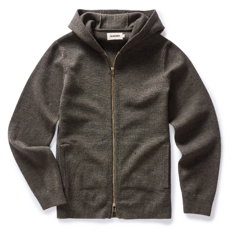 men's hoodie sweatshirt -The Portola Hoodie in Heather Loden Merino