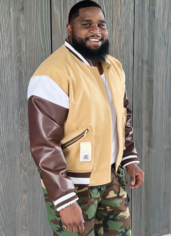 men's fashionable vests -Know Me sewing pattern 2010 Men's Varsity Bomber Jacket by Sins of Many