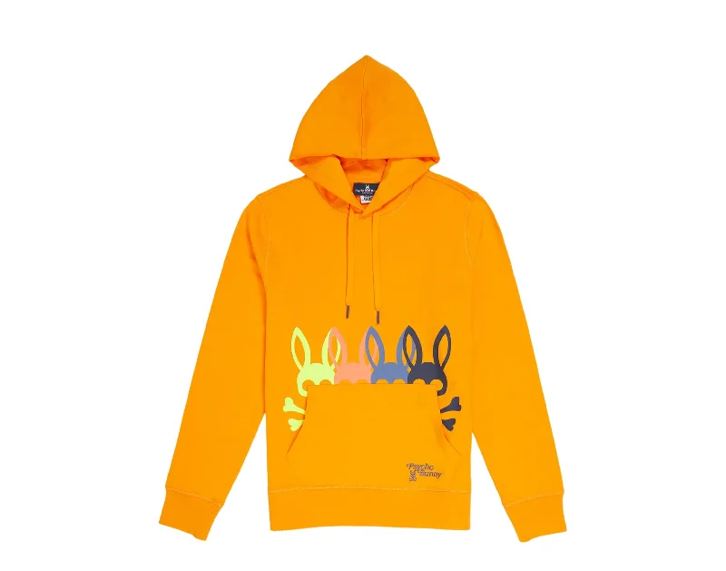 oversized sweatshirts for men -Psycho Bunny Lafayette Pullover Yukon Gold Men's Hoodie B6H966U1FT-YKG