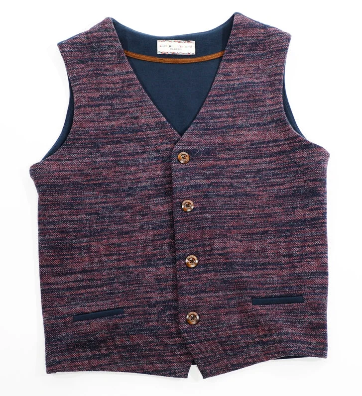 men's cotton vests -Purple Heather Knit Vest