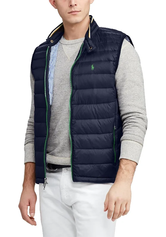 men's sleeveless jackets -Ralph Lauren Light Weight Vest, Navy