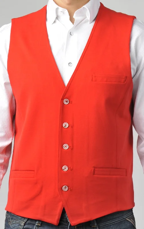 men's waistcoats for business -Red Punto Milano Knit Vest