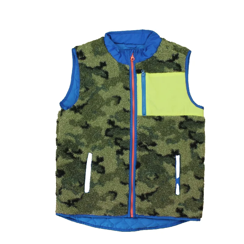 multi-pocket vests for men -Rockets Of Awesome Boys Green | Camo | Blue Vest