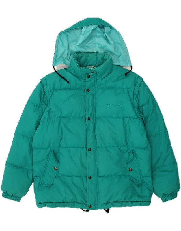 high-quality vests for men -SERGIO TACCHINI Mens Hooded Padded Jacket UK 42 XL Green Polyester