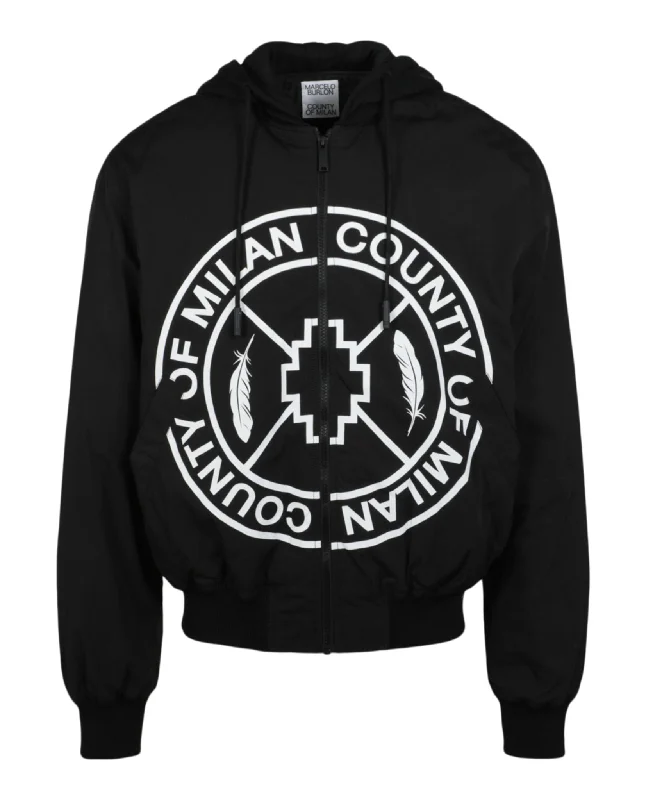 men's oversized sweatshirts for layering -Skate Cross Bomber Hoodie