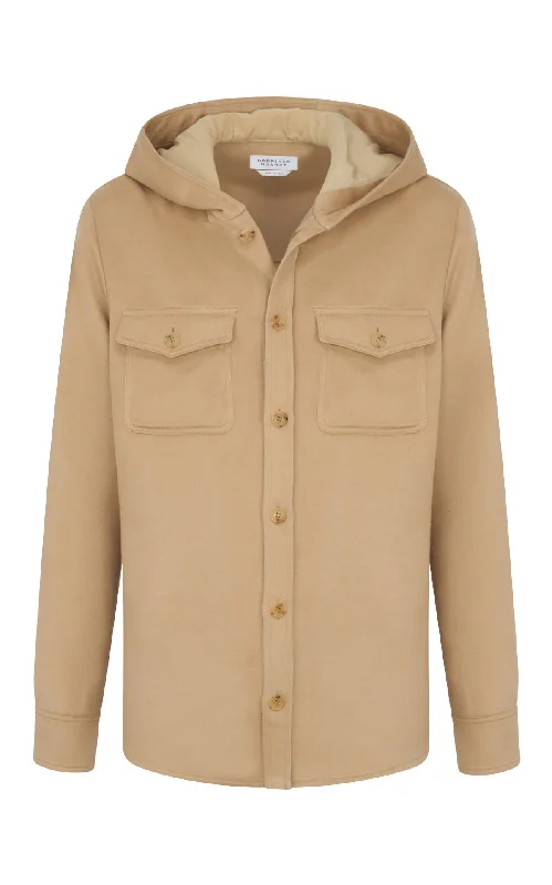 cool sweatshirts for men -Swift Hoodie Shirt in Camel Winter Silk