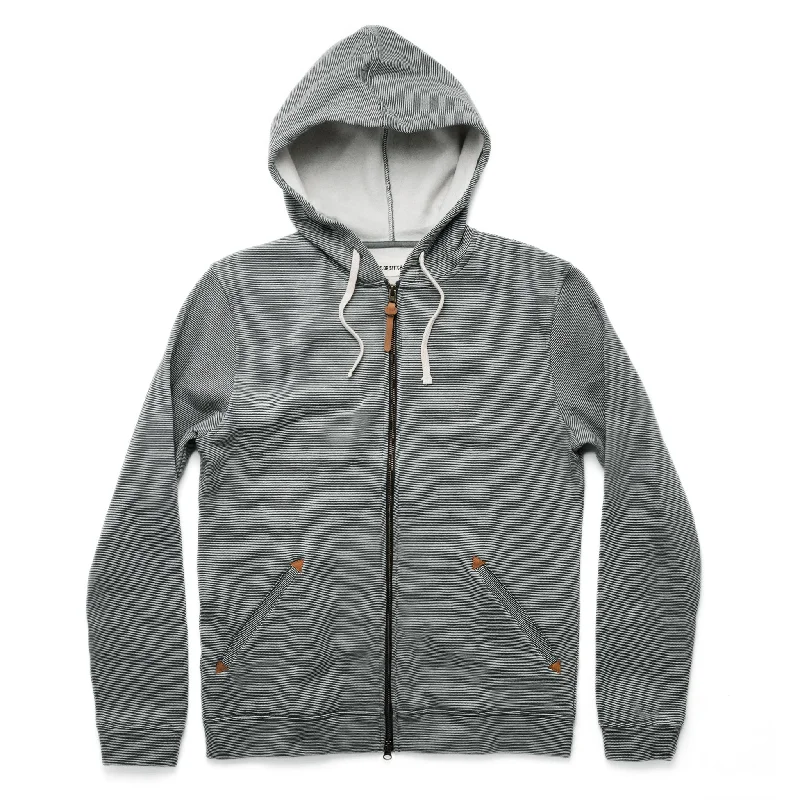 graphic sweatshirts for men -The Après Hoodie in Grey Stripe