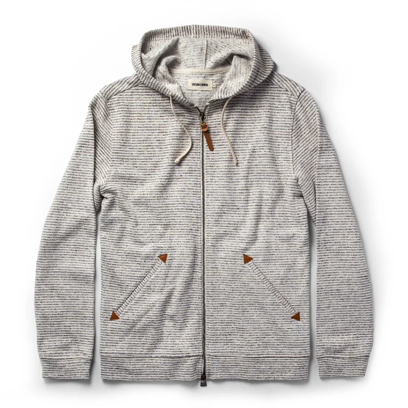 men's hoodies for layering -The Après Hoodie in Natural Hemp Stripe