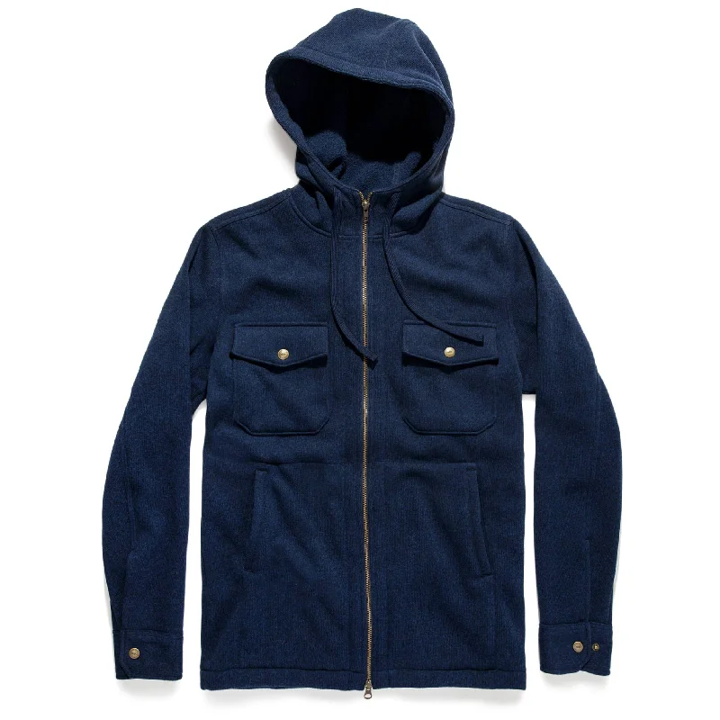 workout hoodies for men -The Big Sur Hoodie in Heather Navy