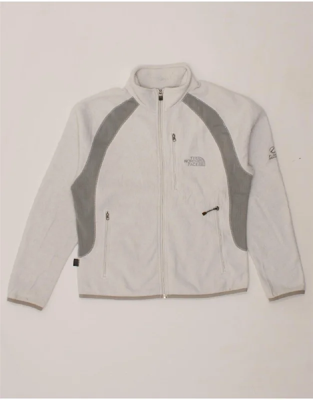 stylish waistcoats for men -THE NORTH FACE Mens Fleece Jacket UK 38 Medium White Colourblock Polyester