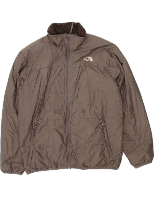 outdoor activity vests for men -THE NORTH FACE Mens Windbreaker Jacket UK 42 XL Grey Polyester