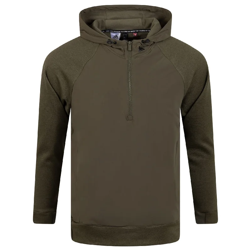 sports sweatshirts for men -Ultimate365 Tour Frostguard Padded Hoodie Olive Strata - AW23