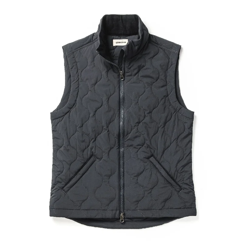 men's designer waistcoats -The Vertical Vest in Charcoal