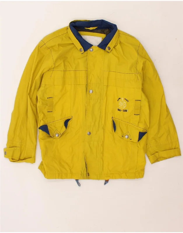 men's stylish vest jackets -VINTAGE Mens Yachting Utility Jacket UK 38 Medium Yellow