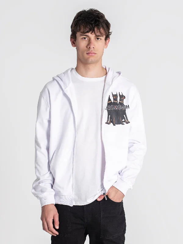 graphic hoodies for men -White Anger Hoodie Jacket