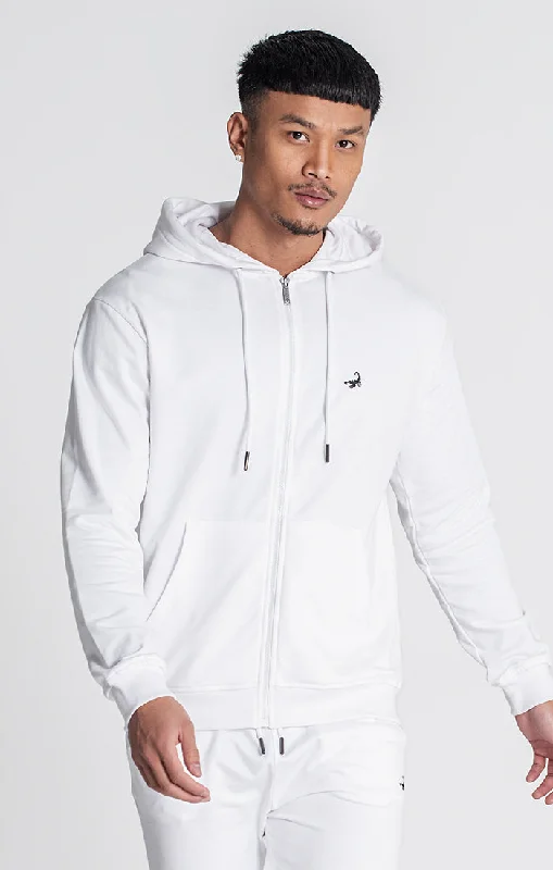 men's hoodies for winter -White Essential Scorpio Hoodie Jacket