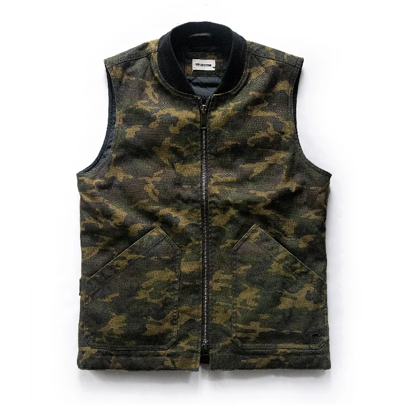 men's checkered vests -The Workhorse Vest in Camo Boss Duck