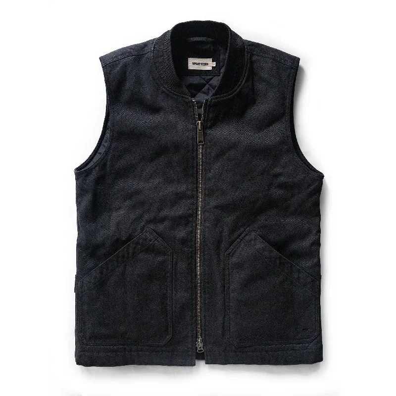 men's formal vest jackets -The Workhorse Vest in Coal Boss Duck